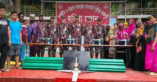 রাঙামাটির দুর্গম বরকলে শিক্ষাপ্রতিষ্ঠান ও অসহায় পরিবারের পাশে বিজিবি
